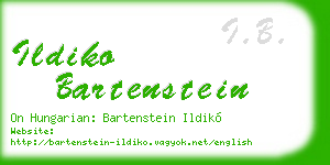 ildiko bartenstein business card